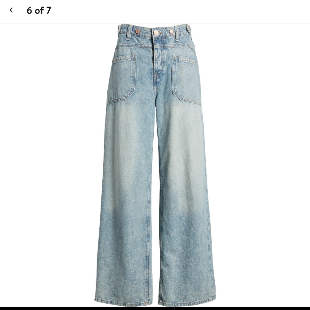 NWOT Free People Palmer Cuff Jeans 26 Tunnel Vision - Picture 3 of 5